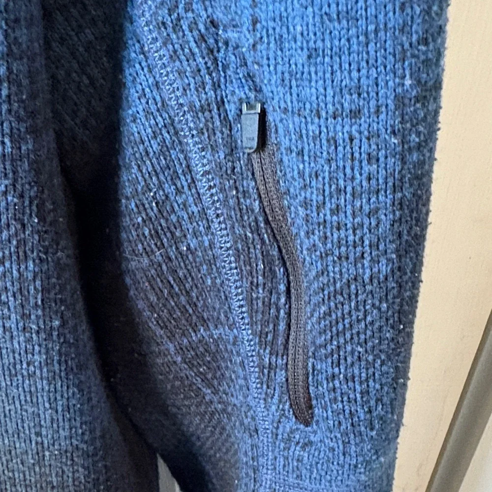 The North Face Men's Black‎ and Blue Plaid Zip-Up Sweater